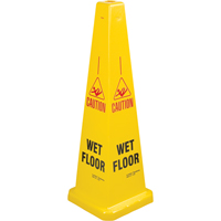 "Wet Floor" Lamba Traffic Cones, English with Pictogram Fastek