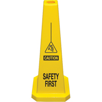 "Safety First" Lamba Traffic Cones, English with Pictogram Fastek
