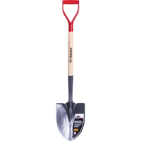 Pro™ Round Point Shovel, Tempered Steel Blade, Wood, D-Grip Handle ND116 | Fastek