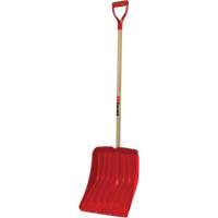 Alpine Snow Shovel, Polypropylene Blade, 13-9/10" Wide, D-Grip Handle, Wearstrip Included Fastek