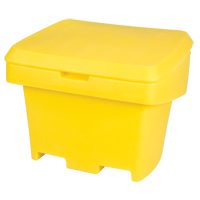 Heavy-Duty Outdoor Salt and Sand Storage Container, 30" x 24" x 24", 5.5 cu. Ft., Yellow ND337 | Fastek