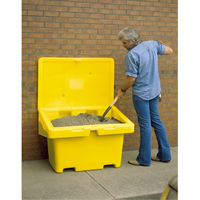 Salt Sand Container SOS™, With Hasp, 72" x 36" x 36", 36 cu. Ft., Yellow NJ119 | Fastek