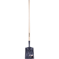 Pro Square Point Shovel, Wood, Tempered Steel Blade, Straight Handle, 48" Long Fastek