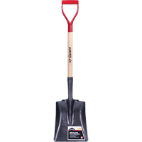 Pro Square Point Shovel, Wood, Tempered Steel Blade, D-Grip Handle, 27-3/4" Long Fastek