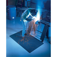 Tapis WeldSafe No 447, Caoutchouc, 75' lo, 2' la x 9/16" &eacute;pais, Noir Fastek