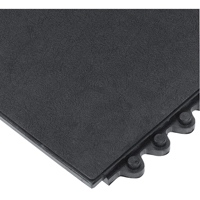 24/Seven&reg; Matting, Rubber, 3' W x 3' L, 5/8" Thick, Black Fastek