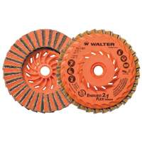 Enduro-Flex 2-IN-1 Turbo Finishing Disc, 4-1/2" x 5/8"-11, Type 27, 80 Grit, Aluminum Oxide Fastek