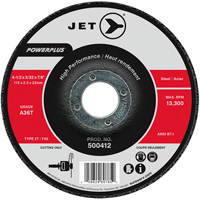 Meule &agrave; tronçonner Power Abrasive A36T, 4-1/2" x 3/32", Arbre de 7/8", Type T27, 13 300 Tr/min Fastek