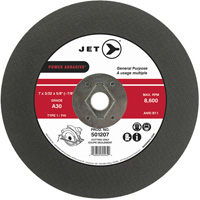 Disque abrasif de tronçonnage, 7" x 3/32", Arbre de 5/8", Type 1, 8600 Tr/min Fastek
