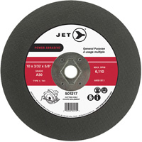 Disque abrasif de tronçonnage, 10" x 3/32", Arbre de 5/8", Type 1, 6110 Tr/min Fastek