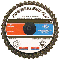 POWERBLEND FLX Roll-on Flap Disc, 2" x Type R, Z40 Grit, Zirconia Alumina Fastek