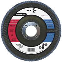 POWERBLEND Flap Disc, 4-1/2" x 7/8", Type 29, Z80 Grit, Zirconia Alumina Fastek