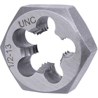 SAE Hex Die, 1" Dia., 1/2"-13NC Thread, Alloy Steel Fastek