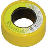 PFTE Gas Thread Sealant Tape, 236" L x 1/2" W, Yellow Fastek