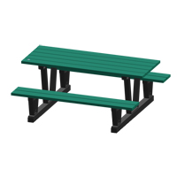 Recycled Plastic Outdoor Picnic Tables, 72" L x 60-5/16" W, Green NJ036 | Fastek