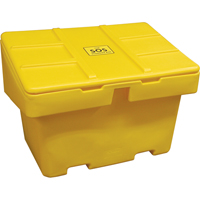 Salt Sand Container SOS™, With Hasp, 48" x 33" x 34", 18.5 cu. Ft., Yellow NJ117 | Fastek