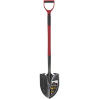 Pro™ Round Point Shovel, Tempered Steel Blade, Fibreglass, D-Grip Handle NJ248 | Fastek