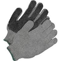 Classic Grip Gloves, Poly/Cotton, Single Sided, Large Fastek