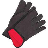 Classic Jersey Gloves, One Size, Black, Red Fleece, Slip-On Fastek