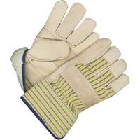 Classic Fitter Gloves with Patch Palm, One Size, Grain Cowhide Palm, Acrylic-Pile Inner Lining Fastek