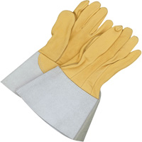 Gander Brand Reverse Grain TIG Welder Gloves, Grain Deerskin, Size 10 Fastek