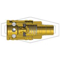 M-Series ARO Pneumatic Manual Coupler, 1/4" Fastek