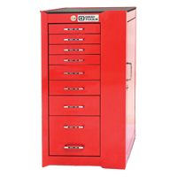 PRO+ Series Roller Cabinet, 8 Drawers, 19" W x 19" D x 36-1/2" H, Red Fastek
