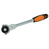 Quick-Release Swivel Ratchet Wrench, 3/8" Drive, Cushion Grip Handle Fastek