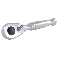 Stubby Quick-Release Ratchet Wrench, 3/8" Drive, Plain Handle Fastek