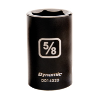 SAE Socket, Impact, 3/8", 1/2" Drive, 6 Points Fastek