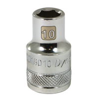 Metric Socket, 10 mm, 1/2" Drive, 6 Points Fastek