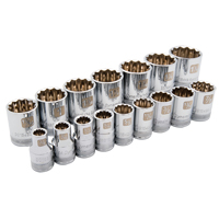 Jeu de douilles SAE, 16 Mcx, Prise de 1/2" Fastek