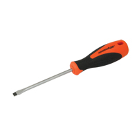 Slotted Screwdriver, 3/16" Tip, Round, 8" L, Cushion Grip Handle Fastek