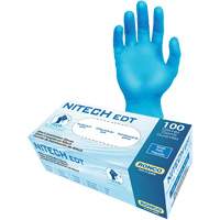 EDT&reg; Examination Gloves, Small, Nitech&reg;, 5-mil, Powder-Free, Blue, Class 2 Fastek