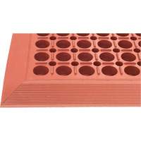 Competitor Series Mats, Slotted, 3' x 5' x 7/8", Orange, Natural Rubber Fastek