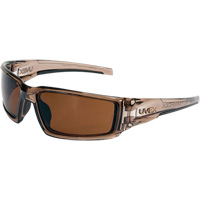 Uvex Hypershock Safety Glasses, Espresso Lens, Anti-Scratch/Polarized, ANSI Z87+ Fastek