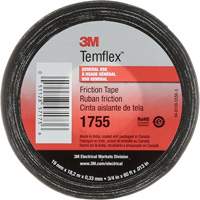 Temflex™ Cotton Friction Tape 1755, 19 mm (3/4") x 18.28 m (60'), Black NJU286 | Fastek
