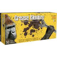 Grease Monkey&reg; Gloves, Large, Nitrile, 8-mil, Powder-Free, Black Fastek