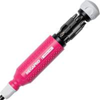 Original Pink 15-in-1 Multi-Bit Screwdriver, 8-37/50" L, Textured Handle Fastek