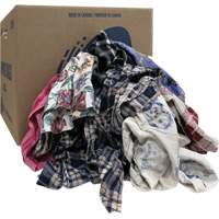 Select Wiper Rags, Flannel, Mix Colours, 20 lbs. Fastek