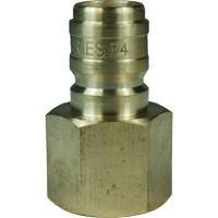 DQC E-Series Straight Through Interchange Plug, Brass, 3/4", Female NPTF, 1700 PSI NKD764 | Fastek