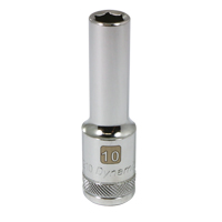 Douille m&eacute;trique, 10 mm, Prise 1/2", 6 pans, Profond Fastek
