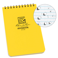 Pocket Top-Spiral Notebook, Soft Cover, Yellow, 100 Pages, 4" W x 6" L Fastek