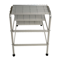 Aluminum Step Stand, 3 Steps, 34-9/16" x 22-13/16" x 30" High NKH898 | Fastek