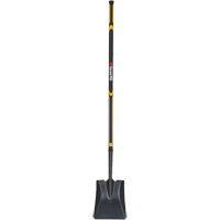 Pro Square Point Shovel, Fibreglass, Tempered Steel Blade, Straight Handle, 48" Long Fastek