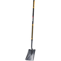 Pro Square Point Shovel, Fibreglass, Tempered Steel Blade, Straight Handle, 48" Long Fastek