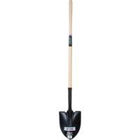Round Point Shovel, Tempered Steel Blade, Hardwood, Straight Handle NN244 | Fastek
