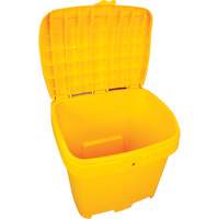 Salt & Sand Storage Bins, With Hasp, 21" x 27" x 26", 4.24 cu. ft., Yellow Fastek