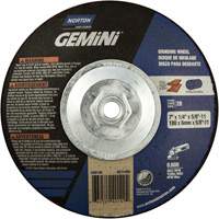 Gemini&reg; Saucer Wheel, 7" x 1/4", 5/8"-11 Arbor, Aluminum Oxide, Type 28 Fastek