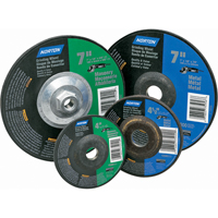 Gemini&reg; Depressed Centre Grinding Wheels, 4" x 1/4", 5/8" Arbor, Aluminum Oxide, Type 27 Fastek